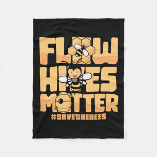 Beekeeper Gift Flow Hives Matter Bees Fleece Blanket