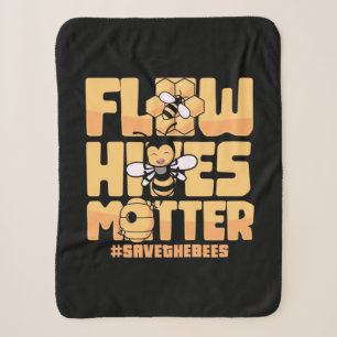 Beekeeper Gift Flow Hives Matter Bees Sherpa Blanket