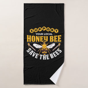 Beekeeper Gift Honey Bee Save The Bees Bath Towel