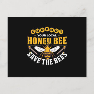 Beekeeper Gift   Honey Bee Save The Bees Postcard