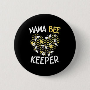 Beekeeper Gift   Mama Bee Keeper 6 Cm Round Badge