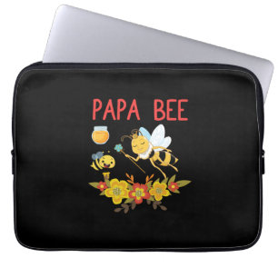Beekeeper Gift Papa Bee Flowers Laptop Sleeve