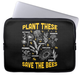 Beekeeper Gift Plant These Save The Bees Laptop Sleeve