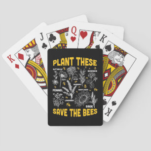 Beekeeper Gift Plant These Save The Bees Playing Cards