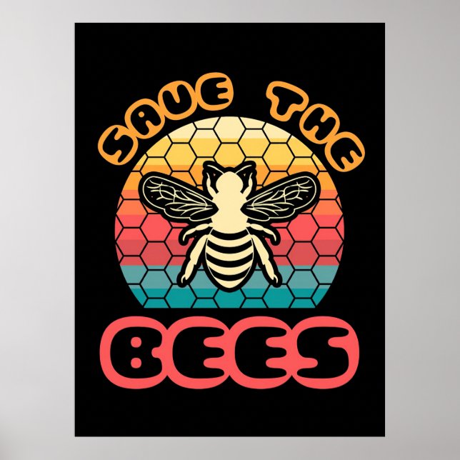 Beekeeper Gift | Save The Bees Poster (Front)