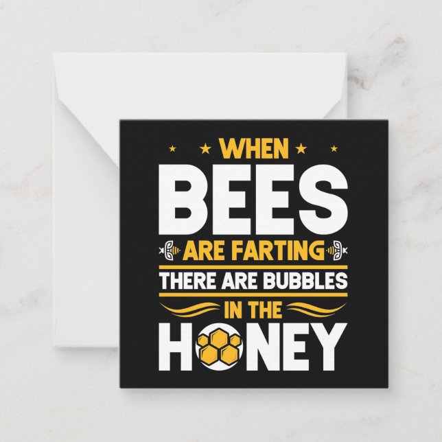 Beekeeper Gift | When Bees Are Farting Card (Front)