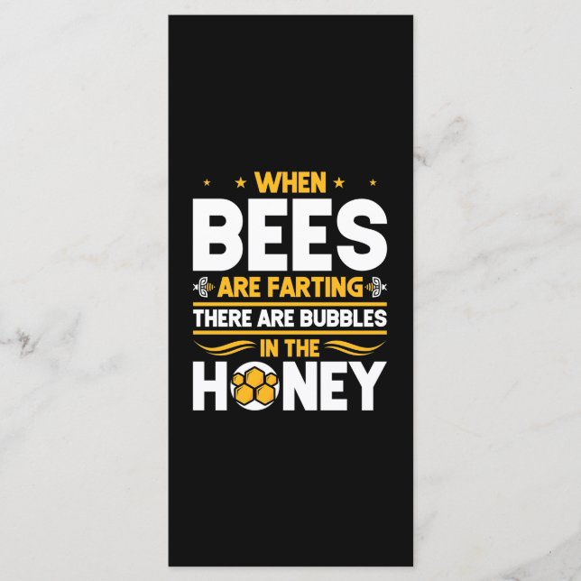 Beekeeper Gift | When Bees Are Farting Menu (Front)