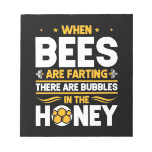 Beekeeper Gift   When Bees Are Farting Notepad