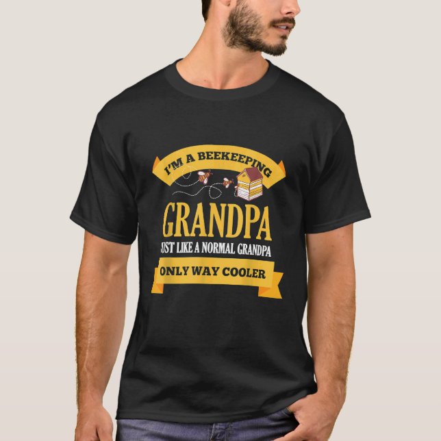 Beekeeper Grandpa Bee Apiarist Apiculturist Hive H T-Shirt (Front)