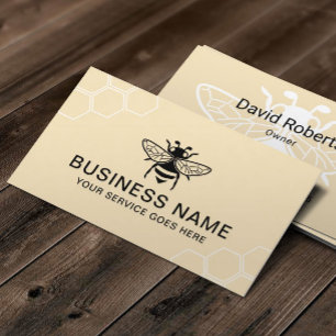 Beekeeper Honey Bee Apiary Honeycomb Business Card