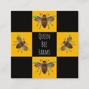 Beekeeper, Honey Bee Seller, Bee Apiarist Farmer Square Business Card