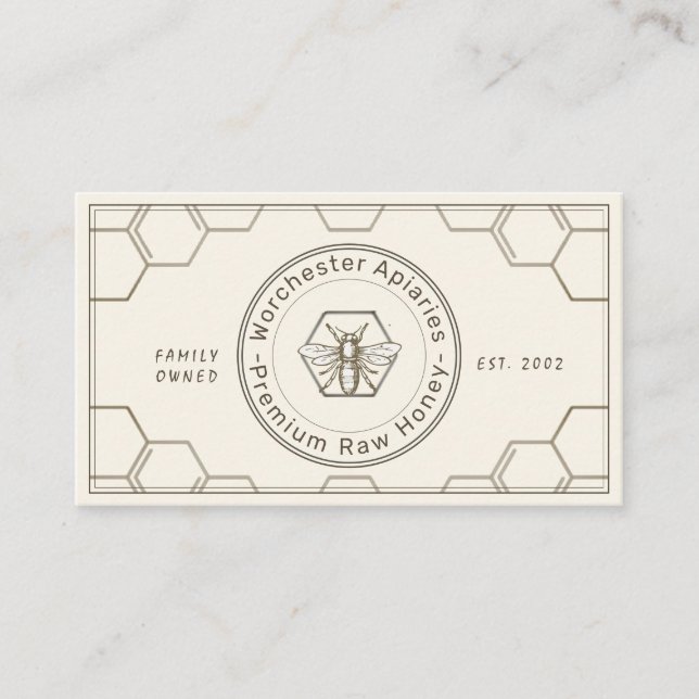 Beekeeper Honey Customer Loyalty Card Ivory (Front)