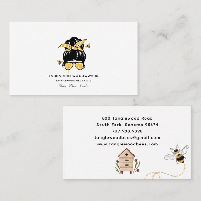 Beekeeper Honey Products  Business Card (Front/Back)