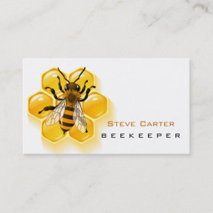 Beekeeper , Honey Seller Bee Farm Farmer Shop Business Card