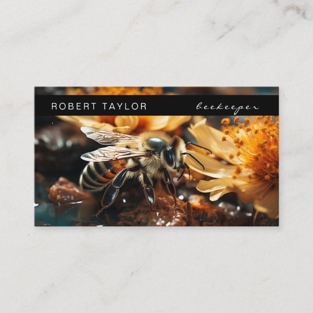Beekeeper Honey Seller Bee Ring Farmer Card (Front)