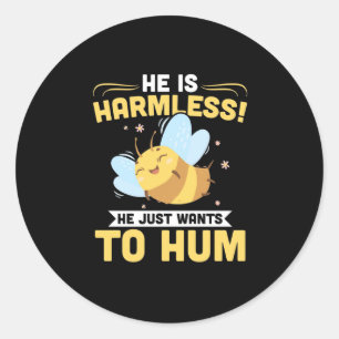 Beekeeper Just Wants To Hum Classic Round Sticker