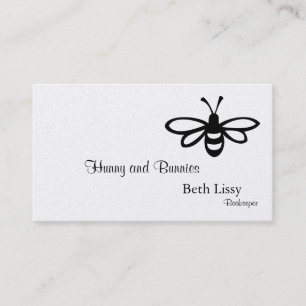 Beekeeper Line Art Bee Business Card