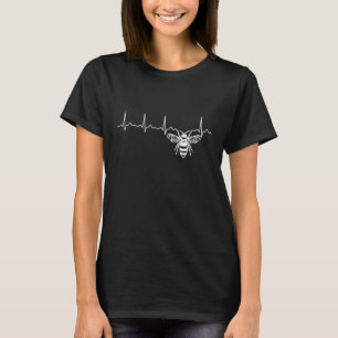 Beekeeper Men Women Heartbeat Honey Bees Ekg Bee T-Shirt