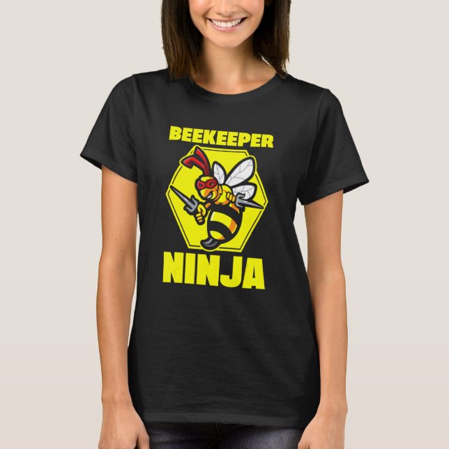 Beekeeper Ninja Beekeeping Honeybee T-Shirt (Front)