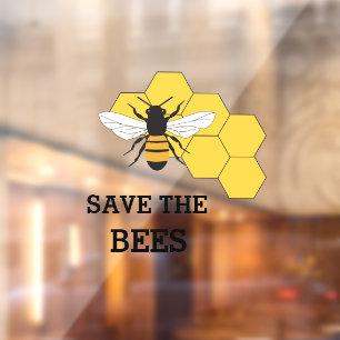Beekeeper Save the Bees Window Cling