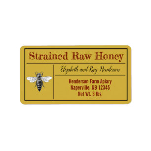 Beekeeper Signature Honey Jar Label