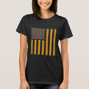 Beekeeper Usa Flag Bee Apiarist Apiculturist Hive  T-Shirt