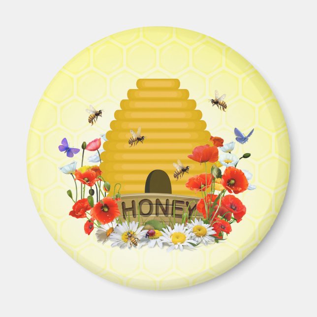 Beekeeper's, Beehive, Honey Meadow Magnet (Front)
