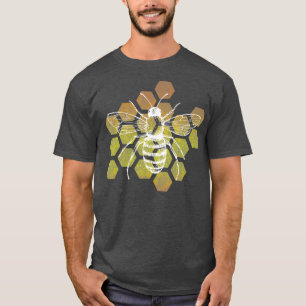 Beekeepers distressed honeycomb retro design T-Shirt