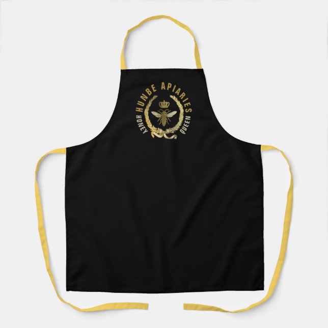 Beekeeper's HONEY QUEEN Queen Bee Wreath Crown Apron (Front)