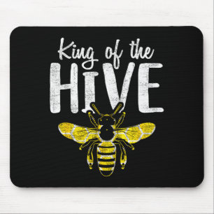 Beekeepers King Of The Hive Funny Bee Whisper Gift Mouse Mat