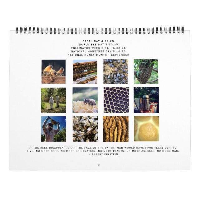 Beekeeping 2025 -2026 Calendar (Back)