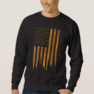 Beekeeping American Flag Honeycomb Honey Bees Beek Sweatshirt