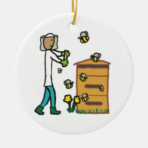 Beekeeping Ceramic Tree Decoration
