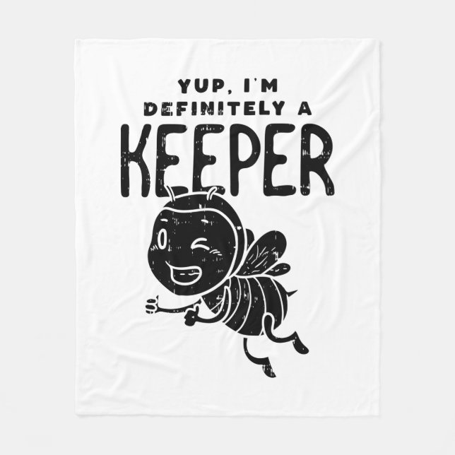 Beekeeping Fleece Blanket (Front)