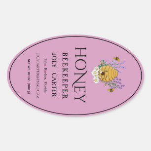 Beekeeping Honey Labels Honeybee & Honeycomb Des