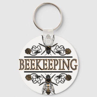 beekeeping with worker bees key ring