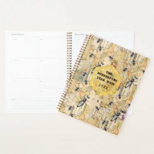 Beekeeping Year Book Vintage Queen Bee Planner
