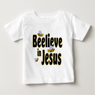 Beelieve in Jesus Black Baby T-Shirt