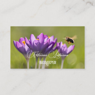 Beemaster honey apiarist beekeeper flying bee business card