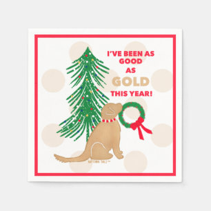 Been As Good As Gold Christmas Dog Napkins