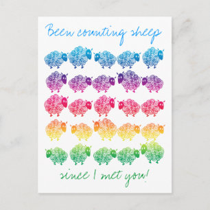 Been counting sheep since I met you! Postcard