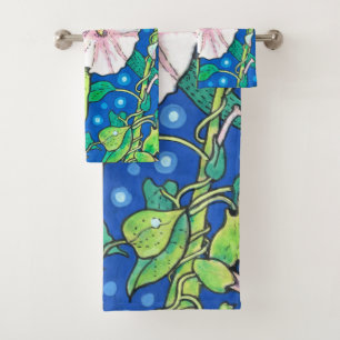 Beendweed Reed Summer Wildflowers Floral Painting Bath Towel Set