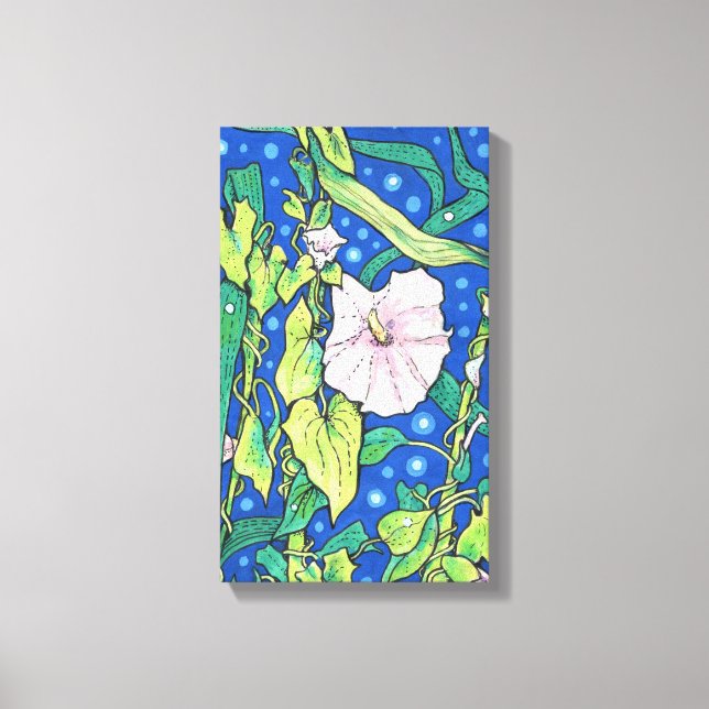 Beendweed Reed Summer Wildflowers Floral Painting  Canvas Print (Front)