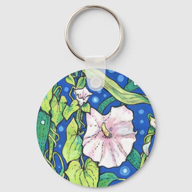 Beendweed Reed Summer Wildflowers Floral Painting  Key Ring (Front)