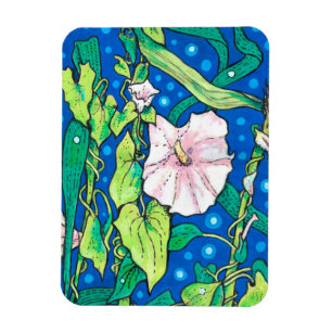 Beendweed Reed Summer Wildflowers Floral Painting  Magnet