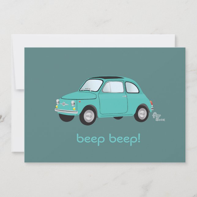 Beep Beep! Birthday Invitation (Front)