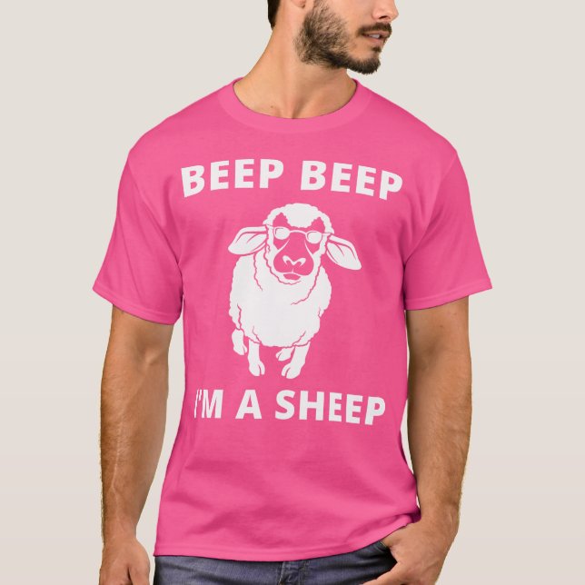 Beep Beep I'M A Sheep Funny Farm T-Shirt (Front)