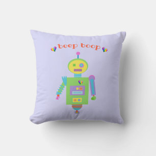 Beep Boop Cute Robot Cushion