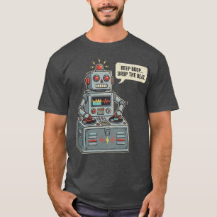 Beep Boop Drop The Beat Robot T-Shirt