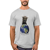 Beep the Conquerer/Viking Cat T-shirt. light